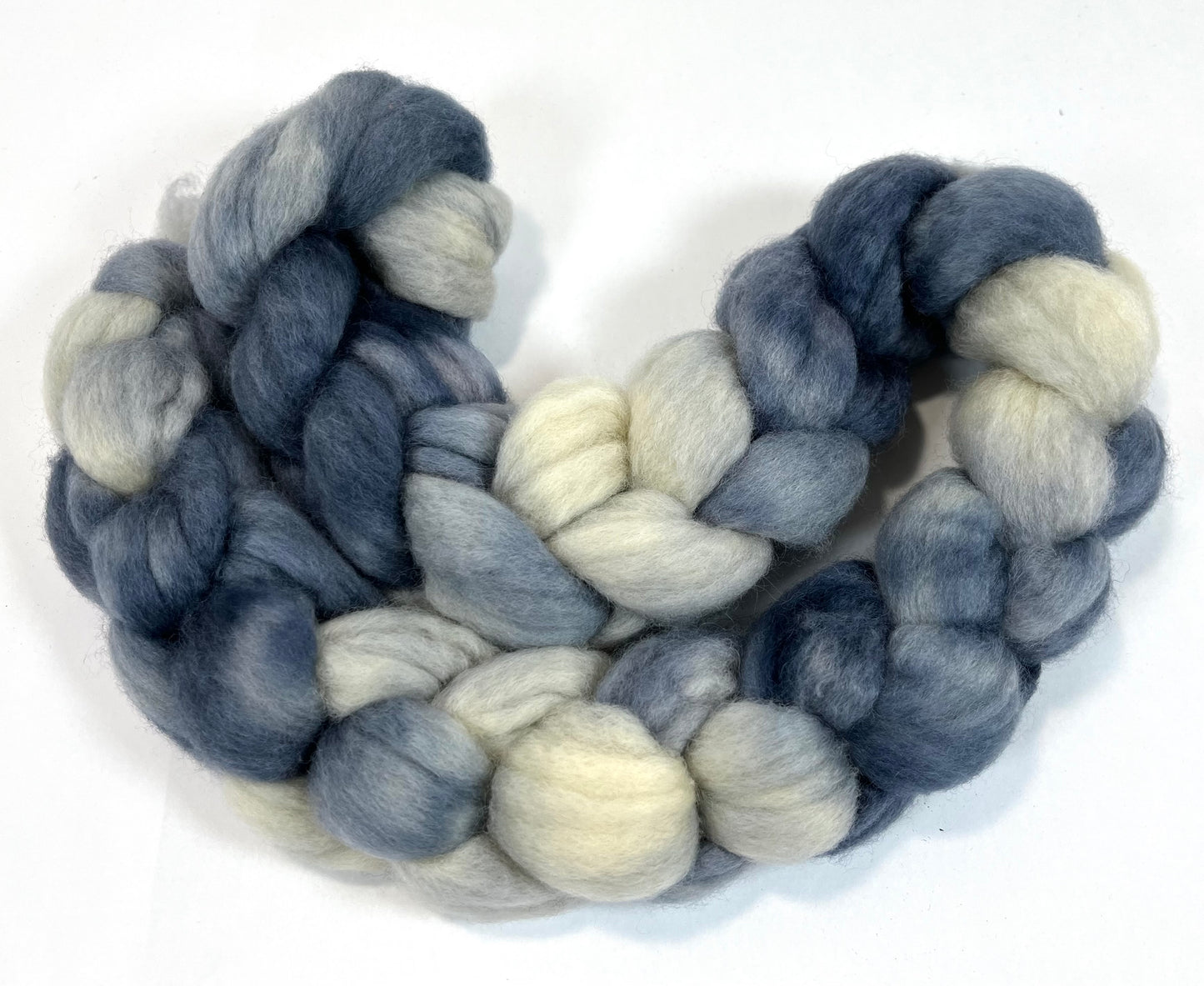 African Grey Variant - 4 oz Bluefaced Leicester wool combed top, roving, spinning fiber, handspinning, felting, needle felting, weaving supplies