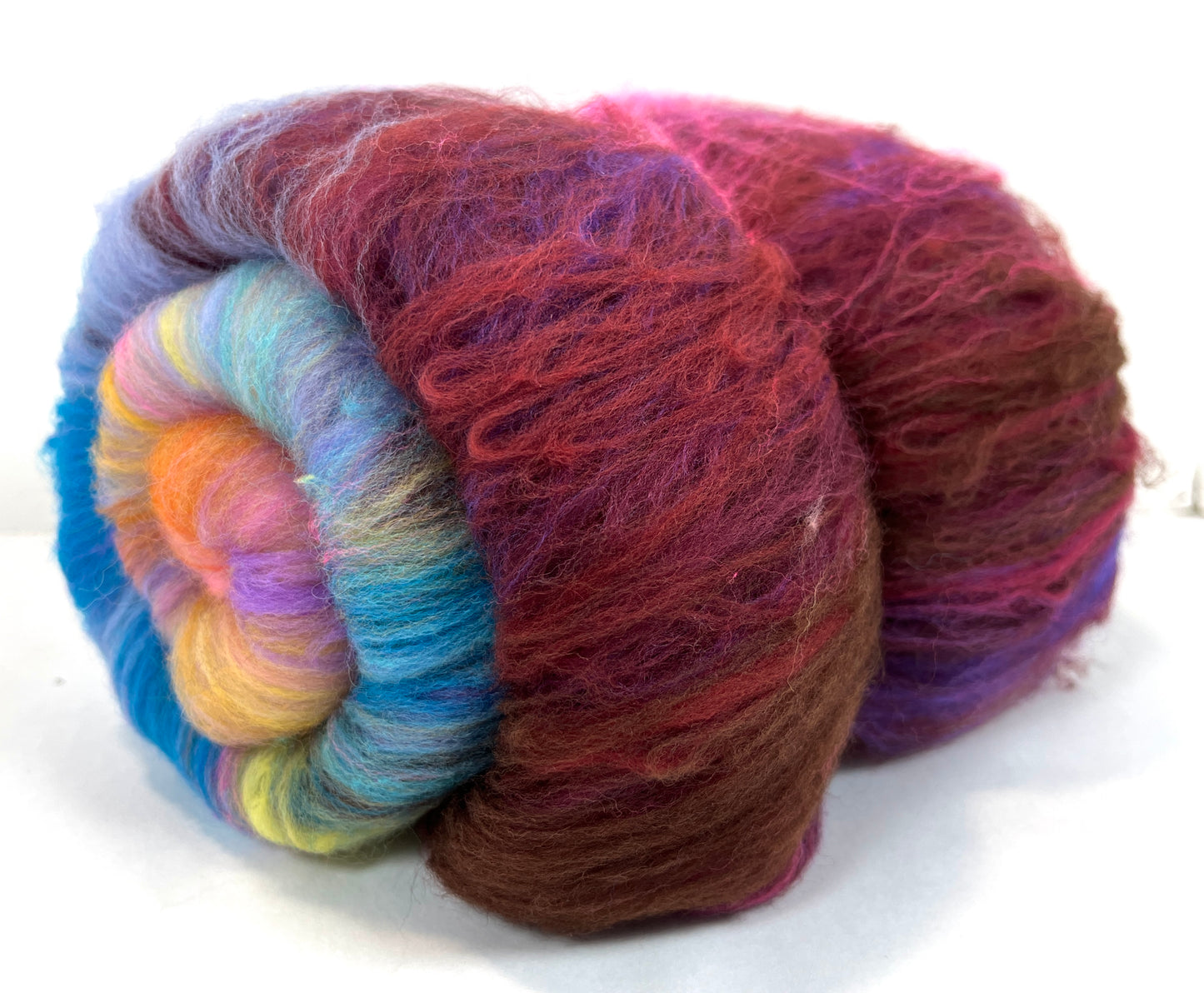 Crayon Box Batt 0109-02, 3.3 oz Soft wool, NO SPARKLE, spinning fiber, drumcarded, handspinning, nuno, felting wool