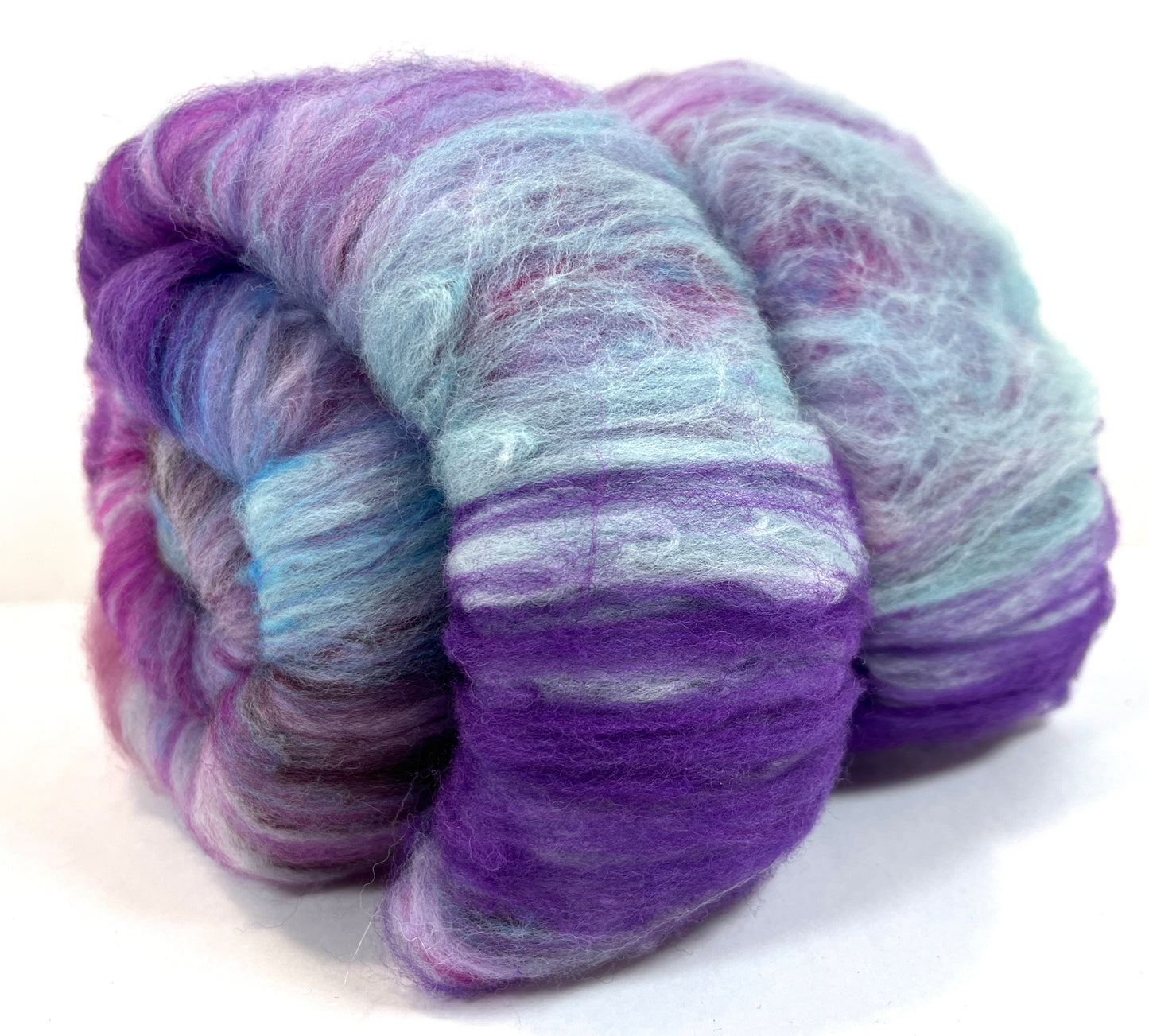 Crayon Box Batt 1004-01 - 3.6 oz Soft wool, NO SPARKLE, spinning fiber, drumcarded, handspinning, nuno, felting wool