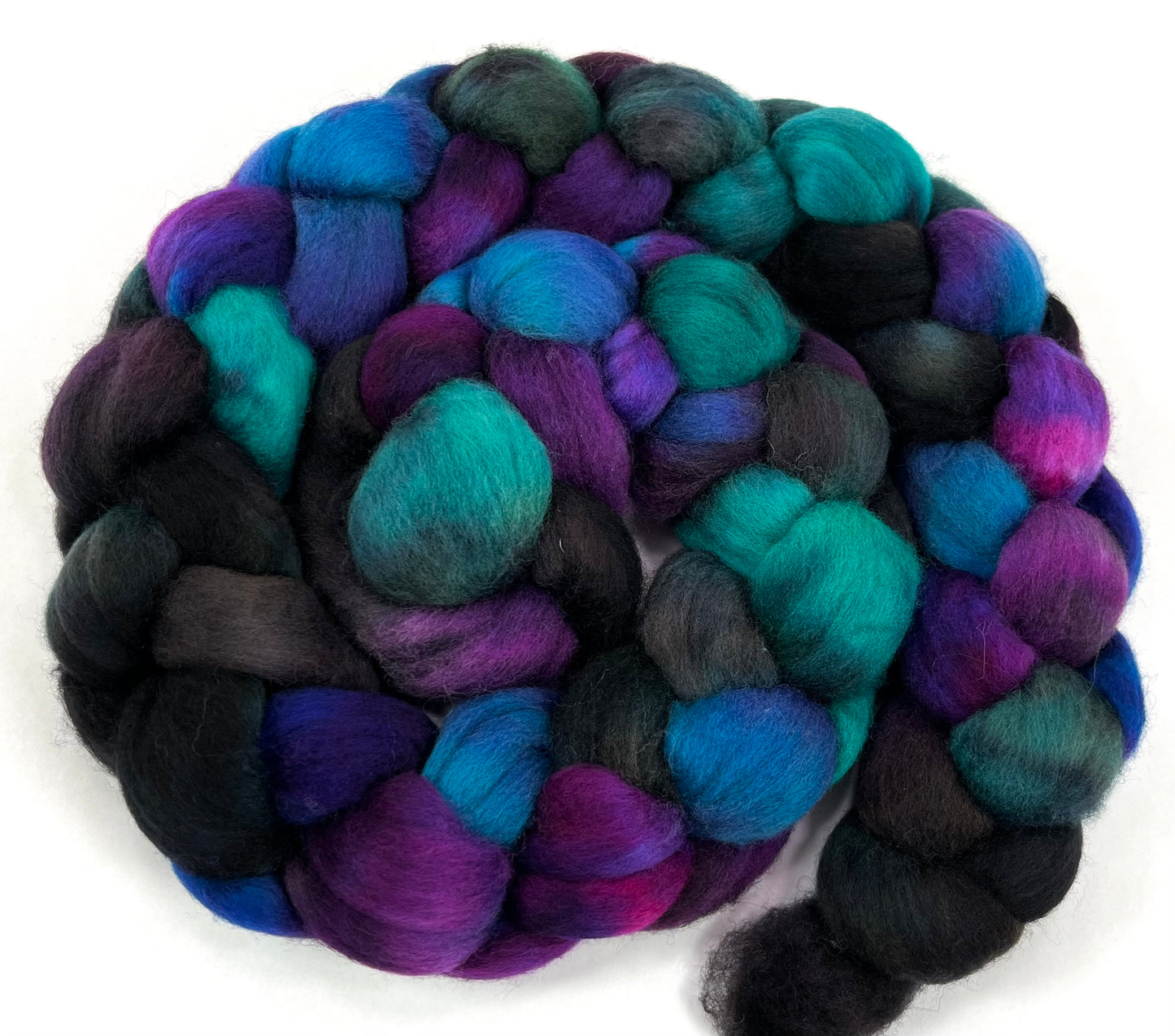 The Darkness SC Oopsie - 4 oz Cormo combed top, roving, spinning fiber, handspinning, felting, needle felting, weaving supplies 0831-03