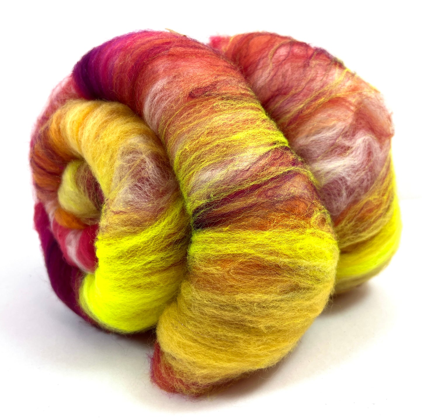 Crayon Box Batt 0701-05 - 3.7 oz Soft wool, NO SPARKLE, spinning fiber, drumcarded, handspinning, nuno, felting wool