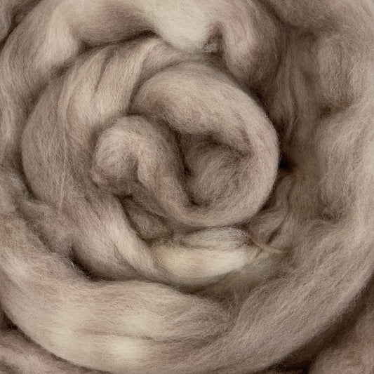 Mouse - 2 oz hand dyed semisolid wool combed top