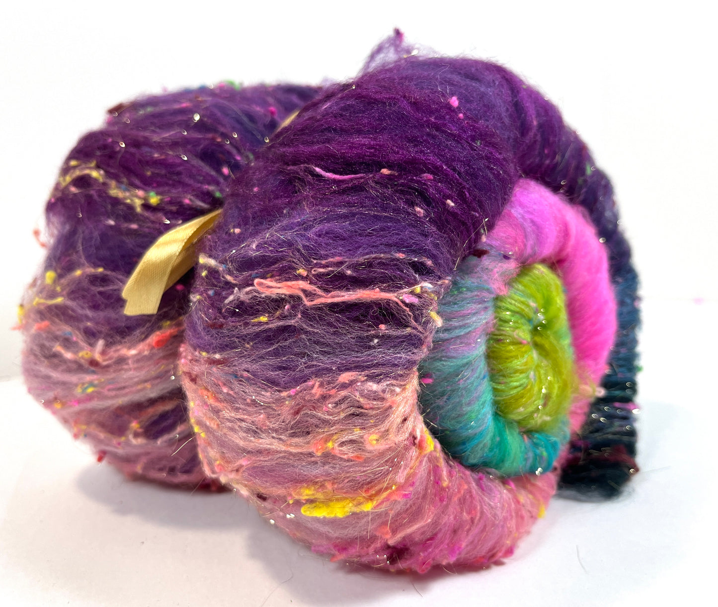 Drama Queen Batt 0407-01 - 2.8 oz Polwarth wool, silk, noils, spinning fiber, drumcarded, handspinning, nuno, felting wool