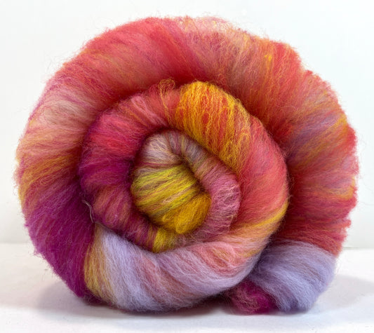 Crayon Box Batt 1003-03 - 2.8 oz Soft wool, NO SPARKLE, spinning fiber, drumcarded, handspinning, nuno, felting wool