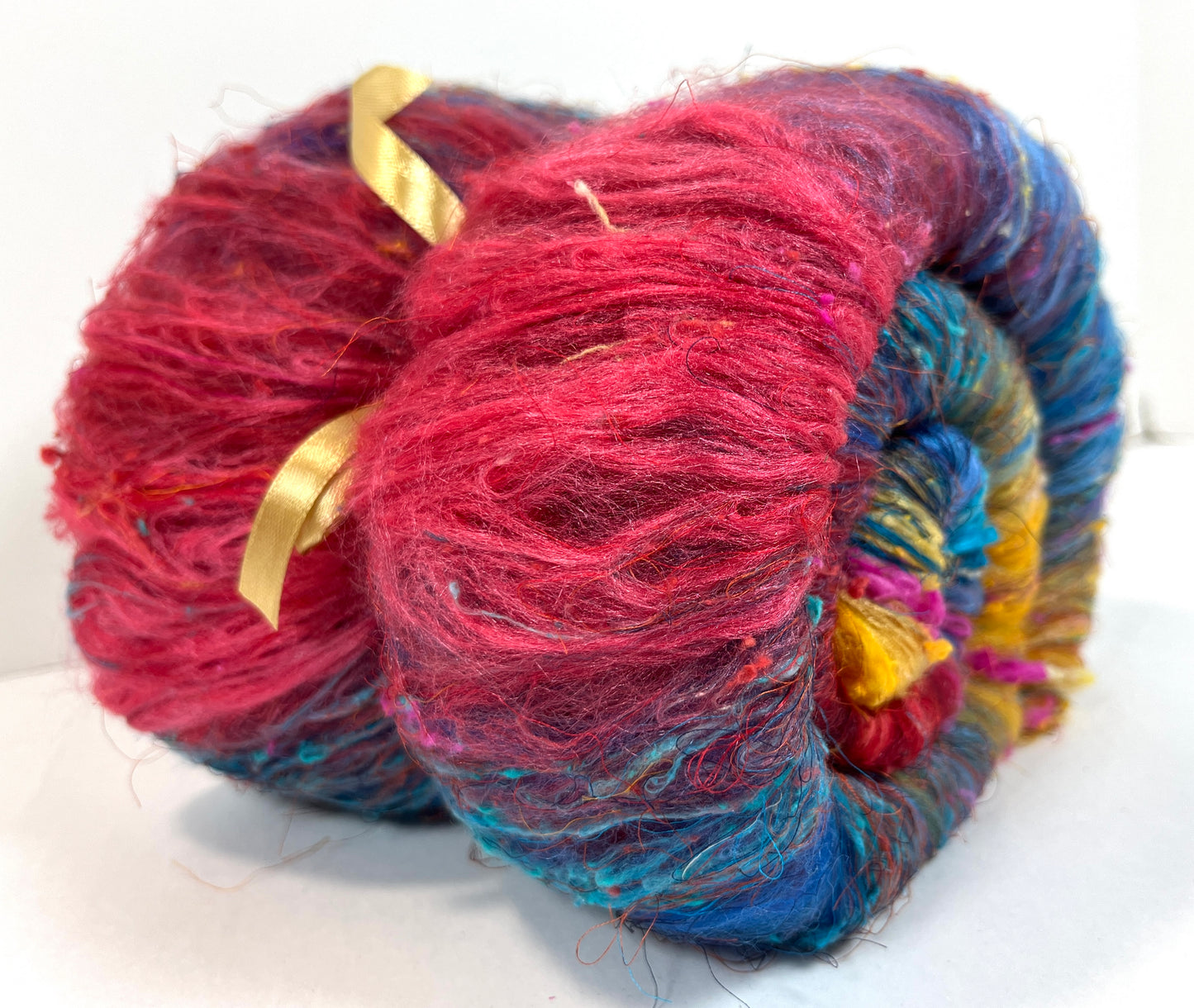 Art Batt 0330-03 - 2.7 oz BFL, silk, noils, spinning fiber, drumcarded, handspinning, nuno, felting wool