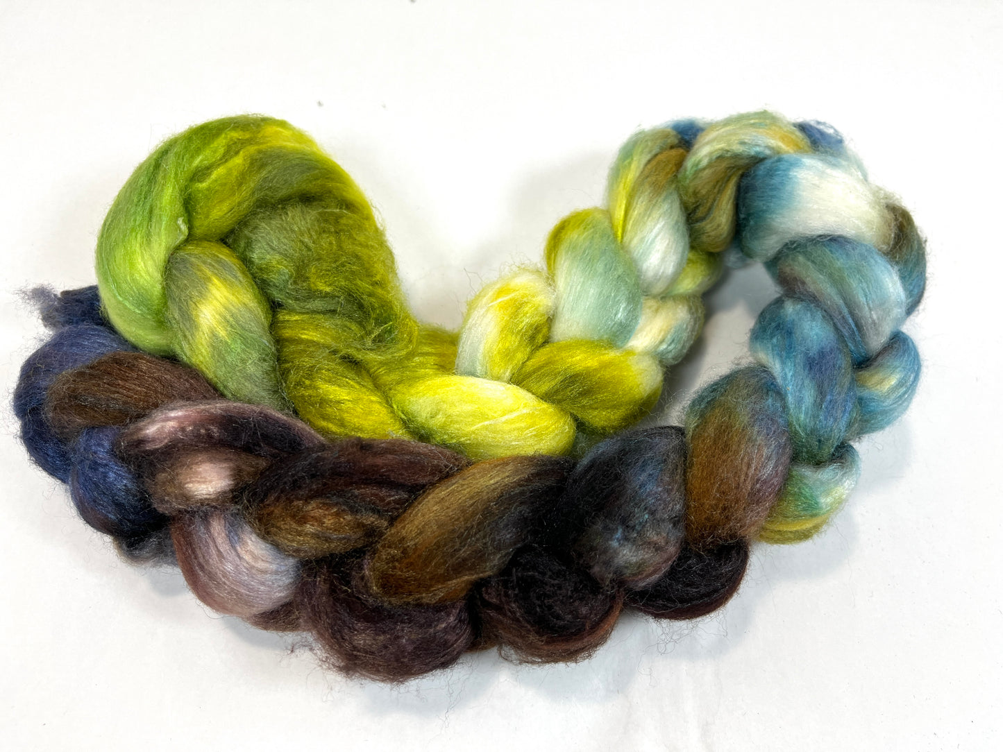 Day's End 0108-01, 3.3 oz 60/40 Polwarth and silk wool combed top, roving, spinning fiber, handspinning, felting, needle felting, weaving supplies