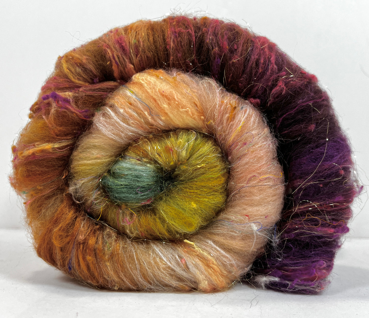 Wayfarer Batt 0118-05 - 2.7 oz Cormo wool, silk, noils, spinning fiber, drumcarded, handspinning, nuno, felting wool
