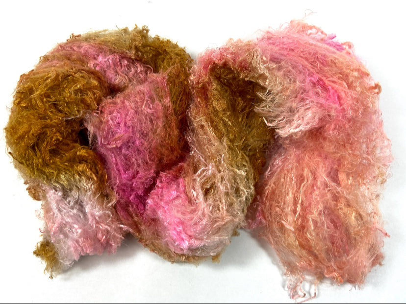 Silk Laps 0720-04, mulberry silk, nuno, wet felting, spinning fiber, art yarn, handspinning, felting fiber, corespinning