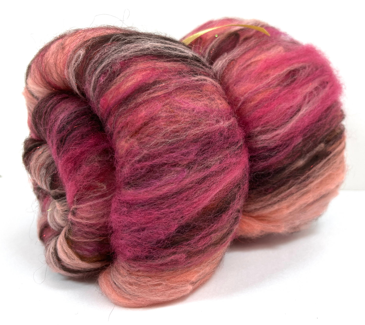 Crayon Box Batt 0618-07 - 3 oz Soft wool, sparkle, spinning fiber, drumcarded, handspinning, nuno, felting wool