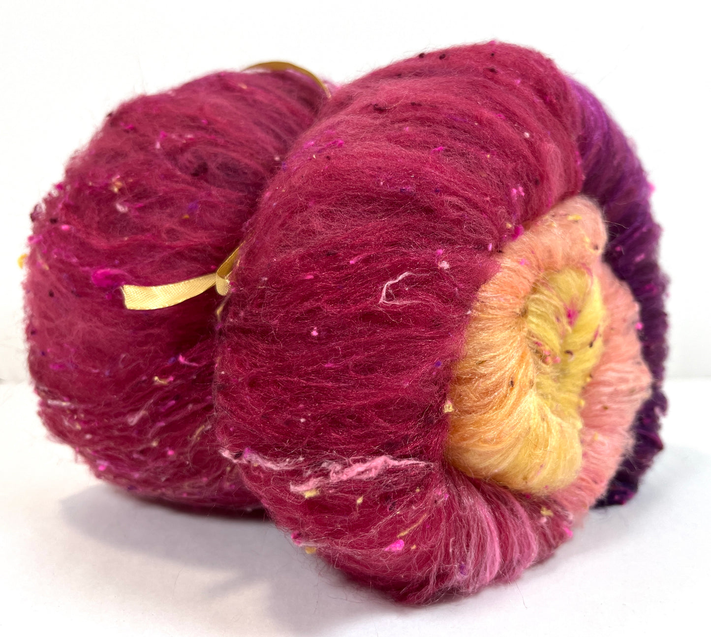 Retro Chic Batt 1224-03 - 2.5 oz Cormo wool, silk, noils, spinning fiber, drumcarded, handspinning, nuno, felting wool