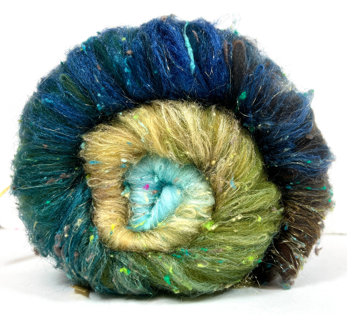 Sherwood Forest Batt 1228-05, 2.6 oz, 18.5 micron Merino wool, silk, spinning fiber, felting wool, weaving fiber