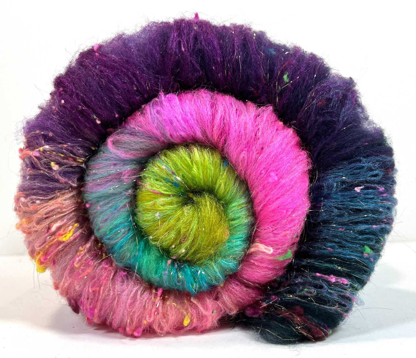 Drama Queen Batt 0407-01 - 2.8 oz Polwarth wool, silk, noils, spinning fiber, drumcarded, handspinning, nuno, felting wool