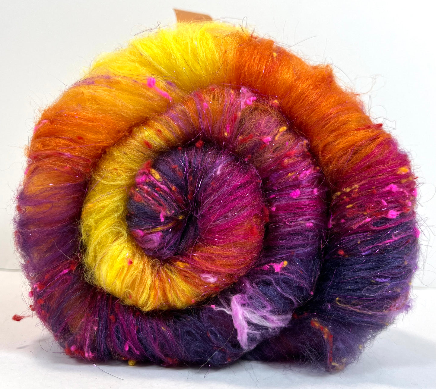 Sassy SC Batt 0504-03 - 2.9 oz Polwarth wool, silk, noils, spinning fiber, drumcarded, handspinning, nuno, felting wool