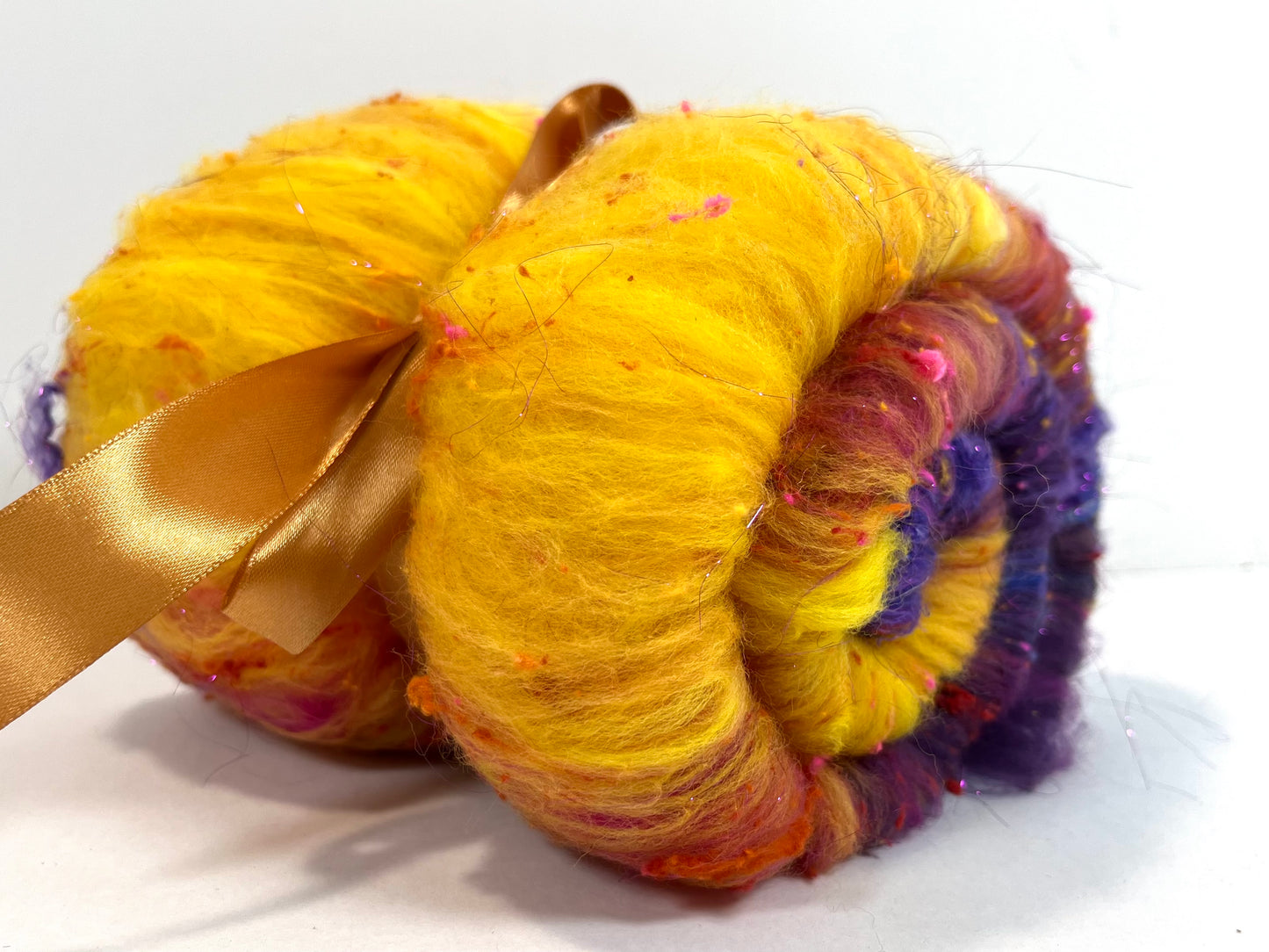 Sassy SC Batt 0504-04 - 2.6 oz Polwarth wool, silk, noils, spinning fiber, drumcarded, handspinning, nuno, felting wool