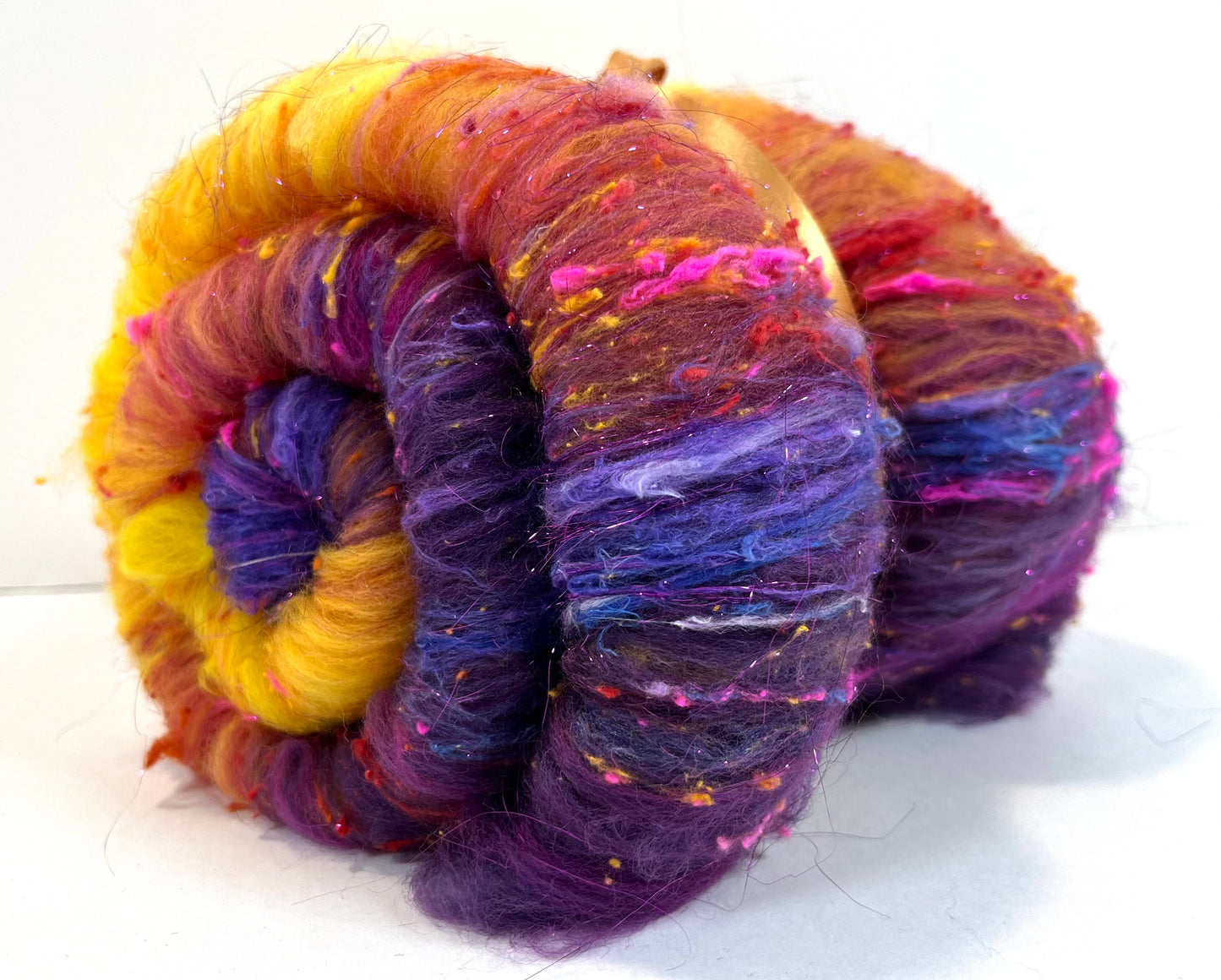 Sassy SC Batt 0504-04 - 2.6 oz Polwarth wool, silk, noils, spinning fiber, drumcarded, handspinning, nuno, felting wool