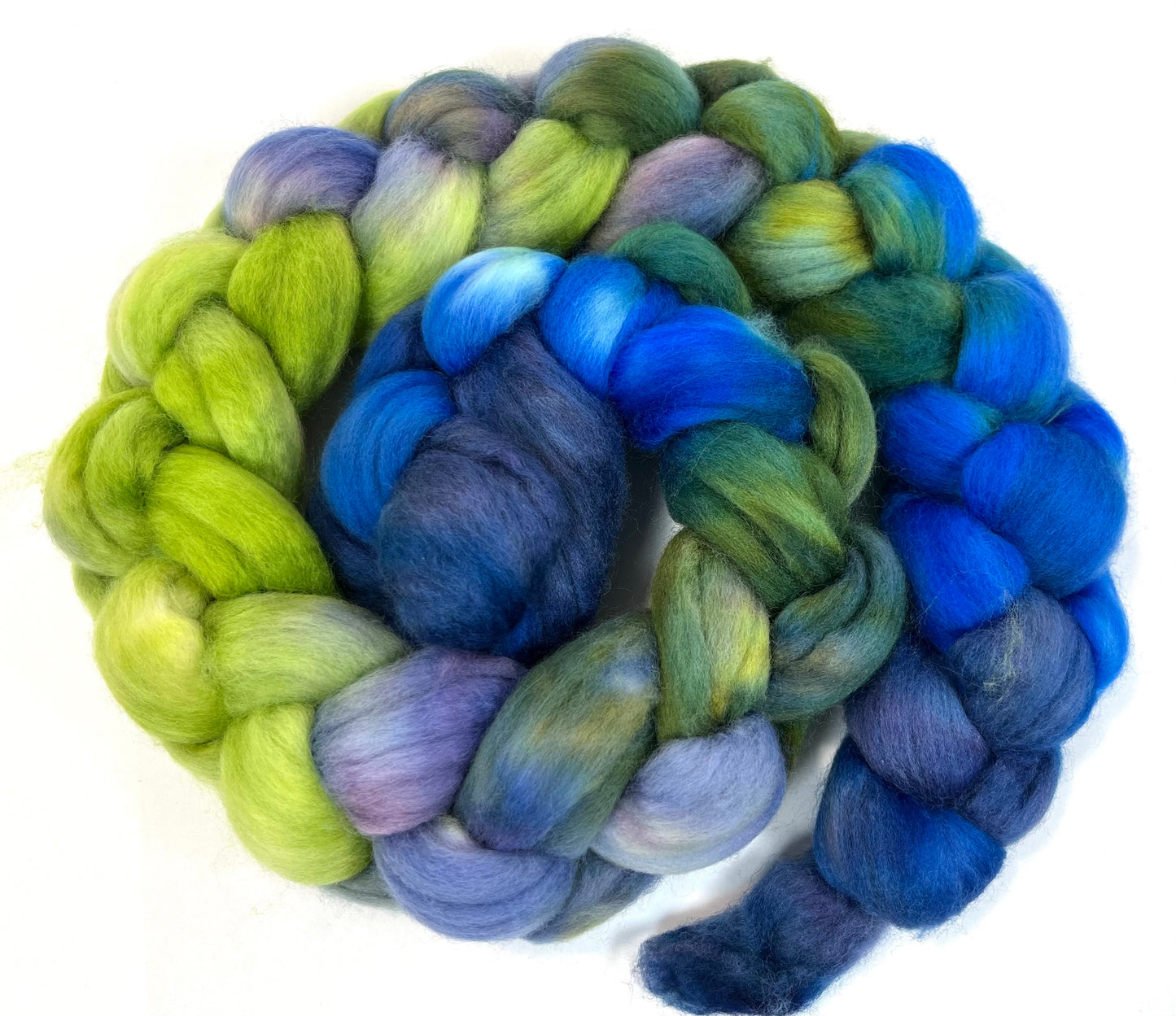 Test Braid 0506-05, 4 oz Polwarth wool combed top, roving, spinning fiber, handspinning, felting, needle felting, weaving supplies