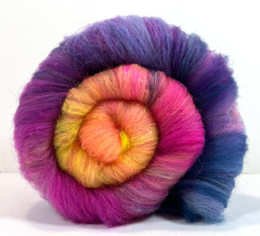Crayon Box Batt 1003-02 - 3.7 oz Soft wool, NO SPARKLE, spinning fiber, drumcarded, handspinning, nuno, felting wool