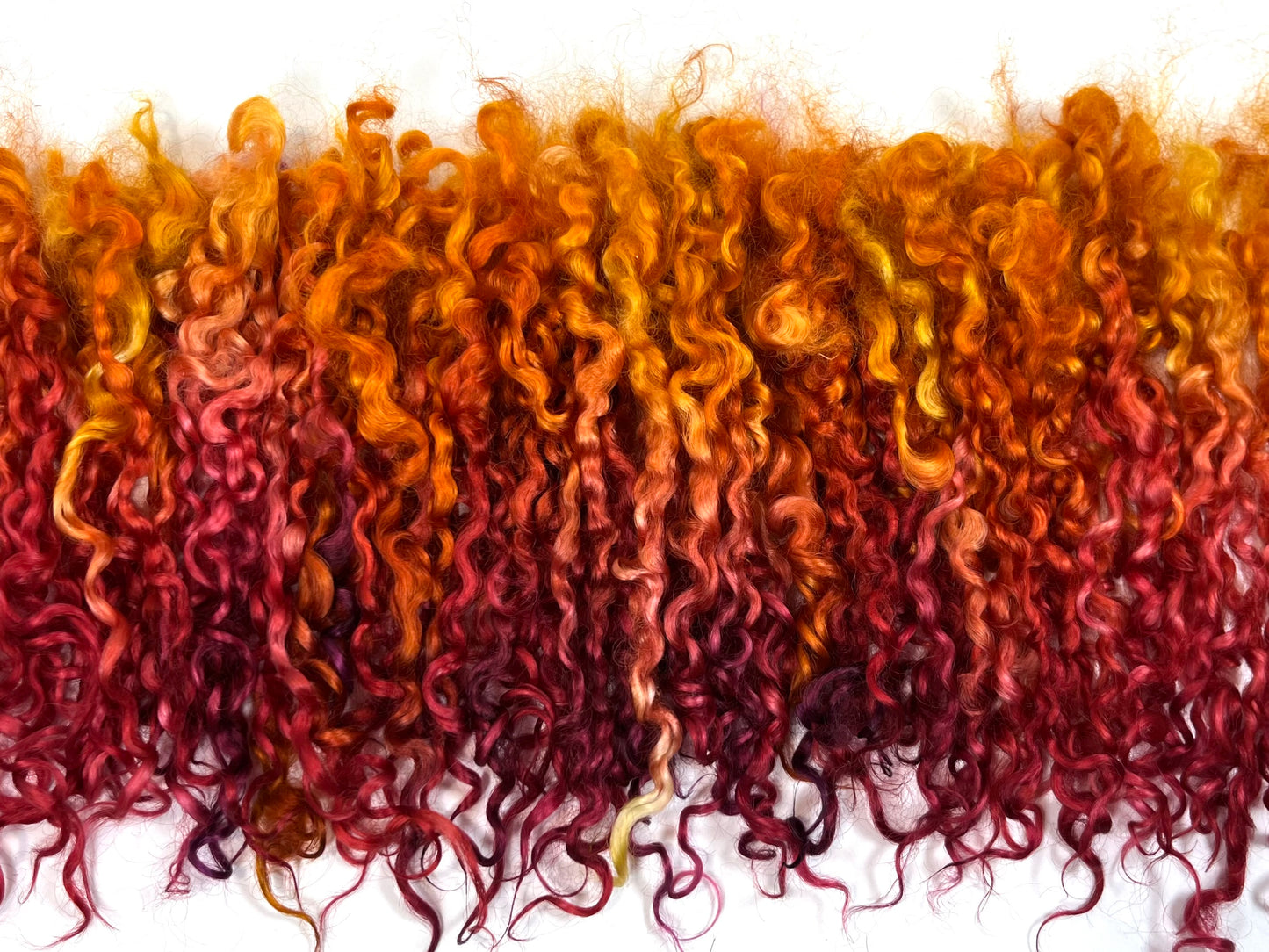 Wensleydale Locks, 1.2oz, super clean, spinning, felting, fiber art, doll hair, nuno, lockspun yarn, 0715-05
