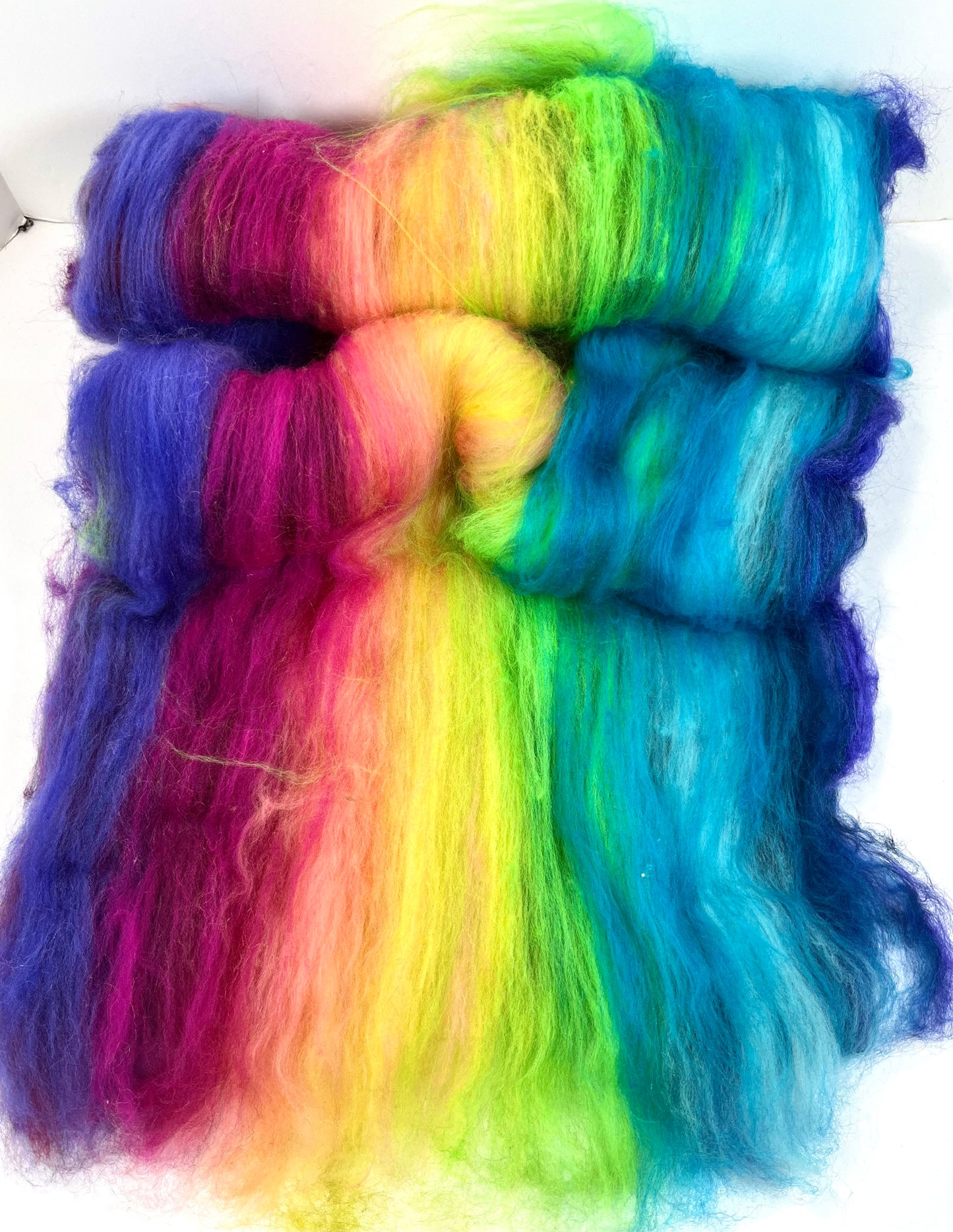 Art Batt 0801-03 - 3.5 oz soft wool, tussah silk, spinning fiber, drumcarded, handspinning, nuno, felting wool