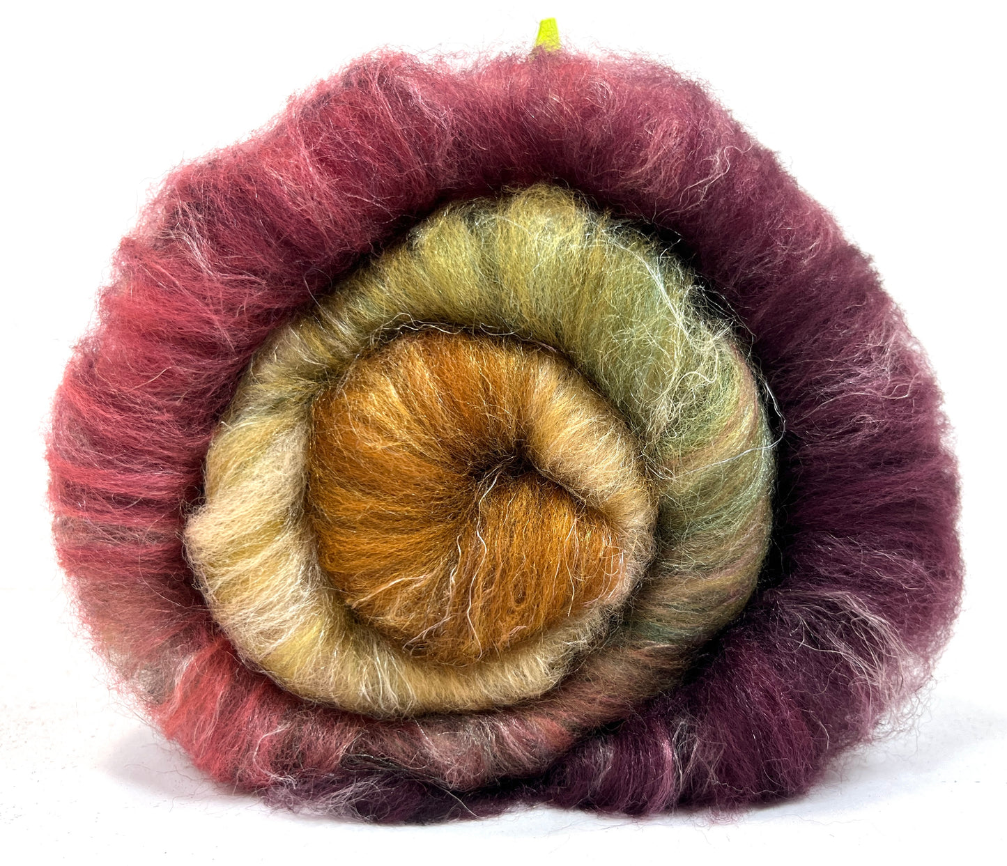 Renaissance Batt 0211-01 - 2 oz Merino, silk, flax wool, silk, spinning fiber, drumcarded, handspinning, nuno, felting wool