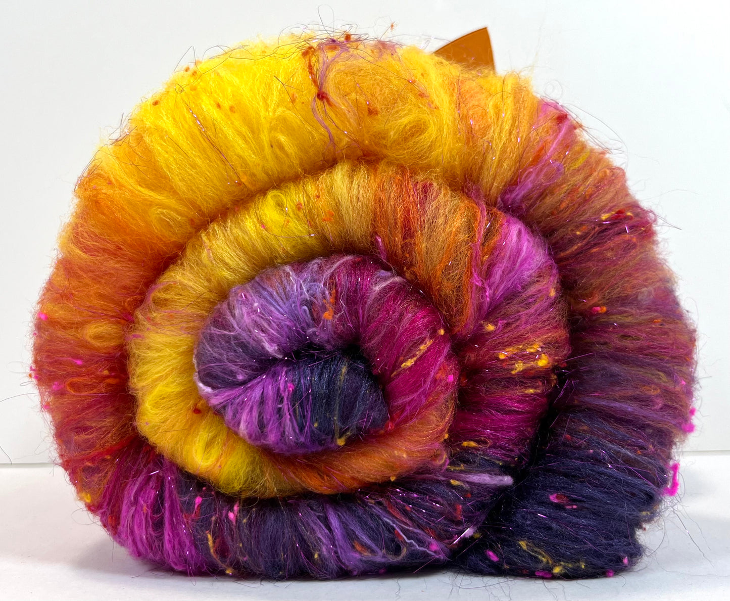 Sassy SC Batt 0504-02 - 2.9 oz Polwarth wool, silk, noils, spinning fiber, drumcarded, handspinning, nuno, felting wool