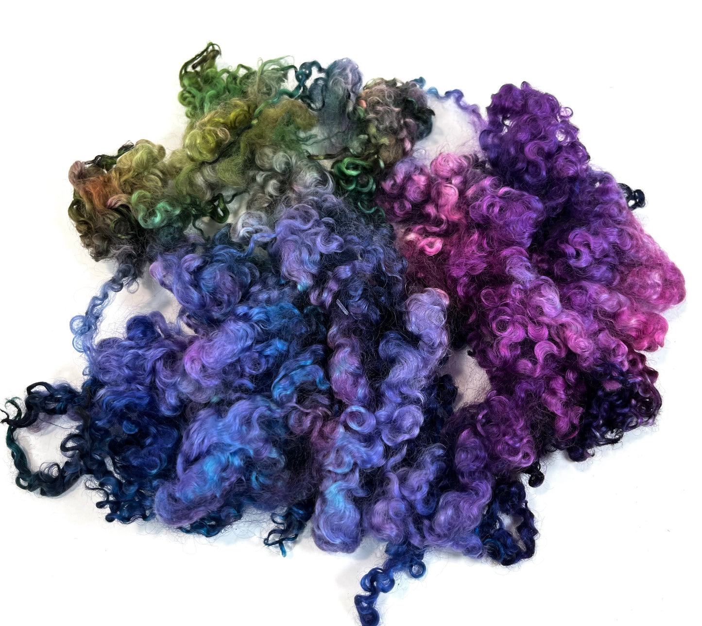 Wensleydale Locks, 1.1 oz, 0615-03, super clean, spinning, felting, fiber art, doll hair, nuno, lockspun yarn
