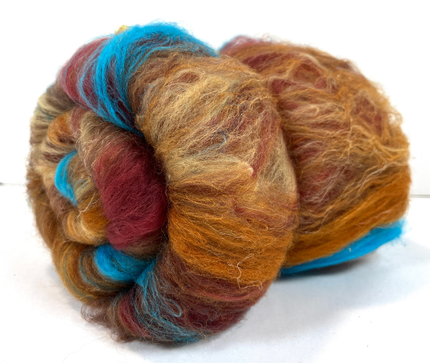Crayon Box Batt 1201-01 - 3.4 oz Soft wool, NO SPARKLE, spinning fiber, drumcarded, handspinning, nuno, felting wool