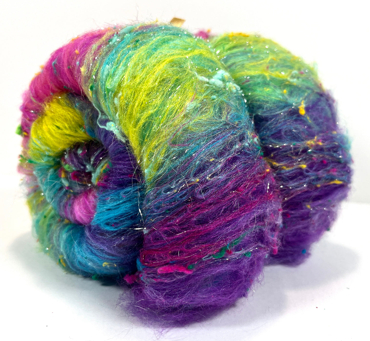 Disco Fever Repeating Colors Batt 0711-01 - 2.8 oz Polwarth wool, silk, noils, spinning fiber, handspinning, nuno, felting wool, weaving, spindle