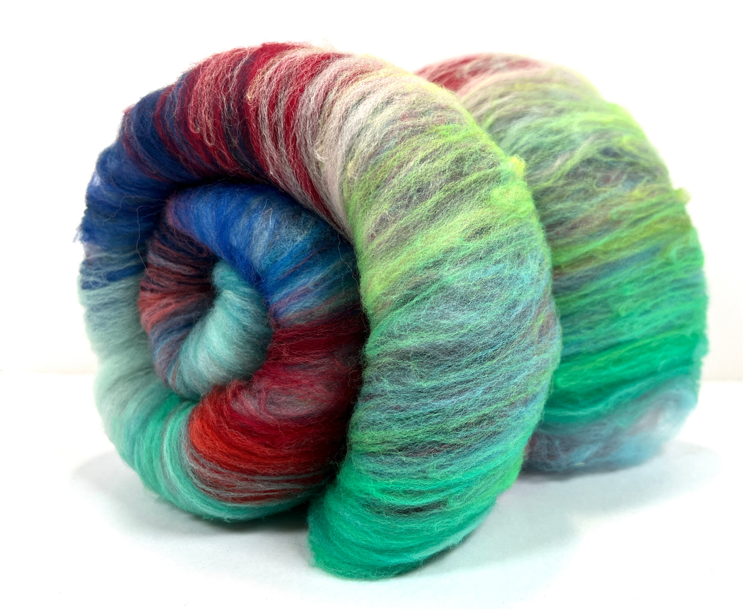 Crayon Box Batt 0826-04 - 3.5 oz Soft wool, NO SPARKLE, spinning fiber, drumcarded, handspinning, nuno, felting wool