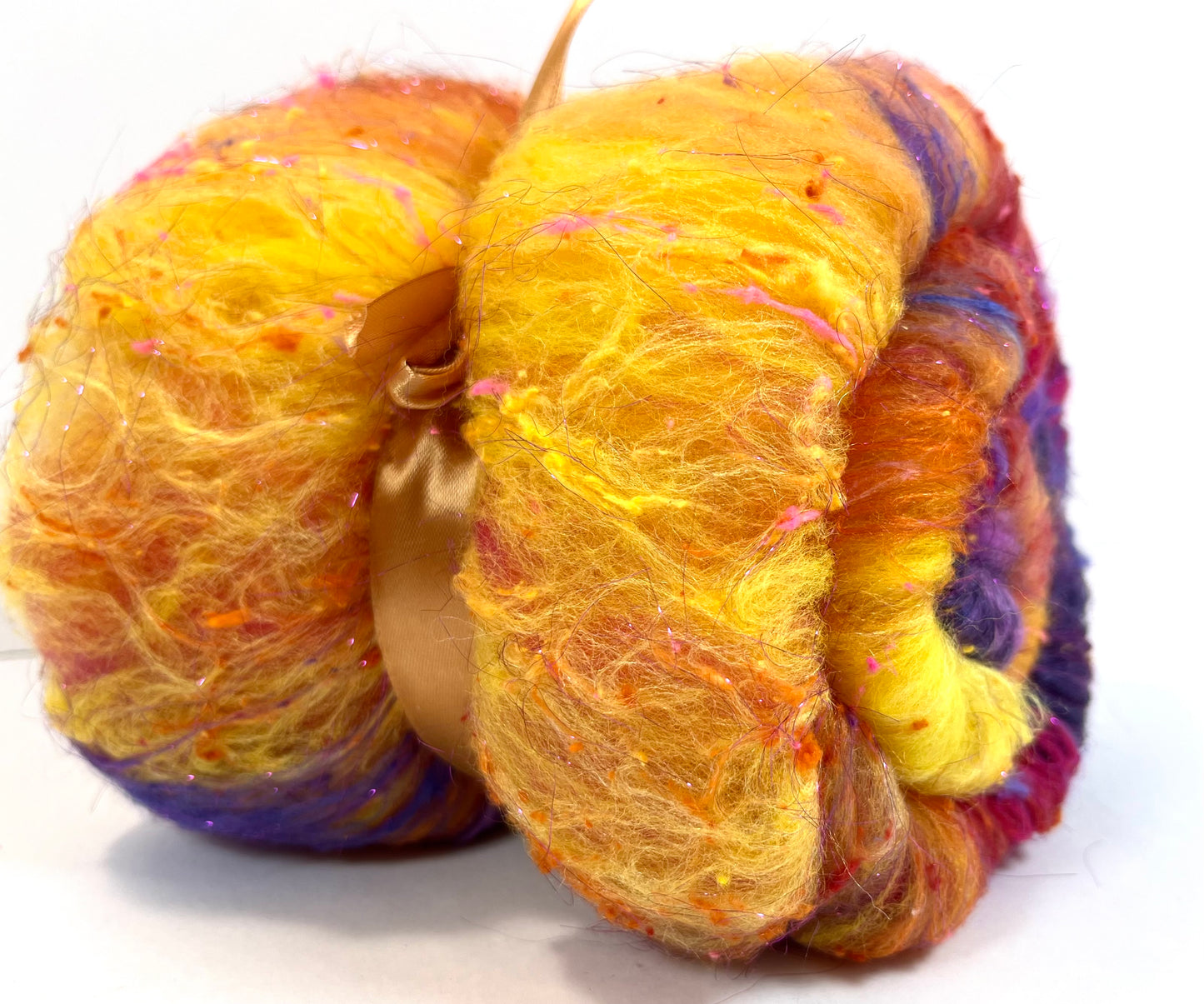 Sassy SC Batt 0504-01 - 2.9 oz Polwarth wool, silk, noils, spinning fiber, drumcarded, handspinning, nuno, felting wool