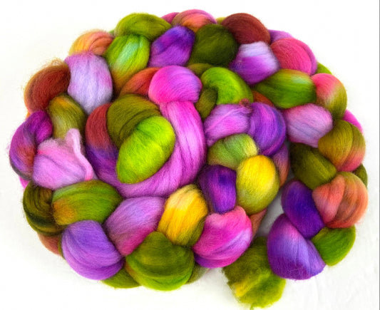 Sweet Corrosion - 4 oz hand painted wool combed top, roving, spinning fiber, handspinning, felting
