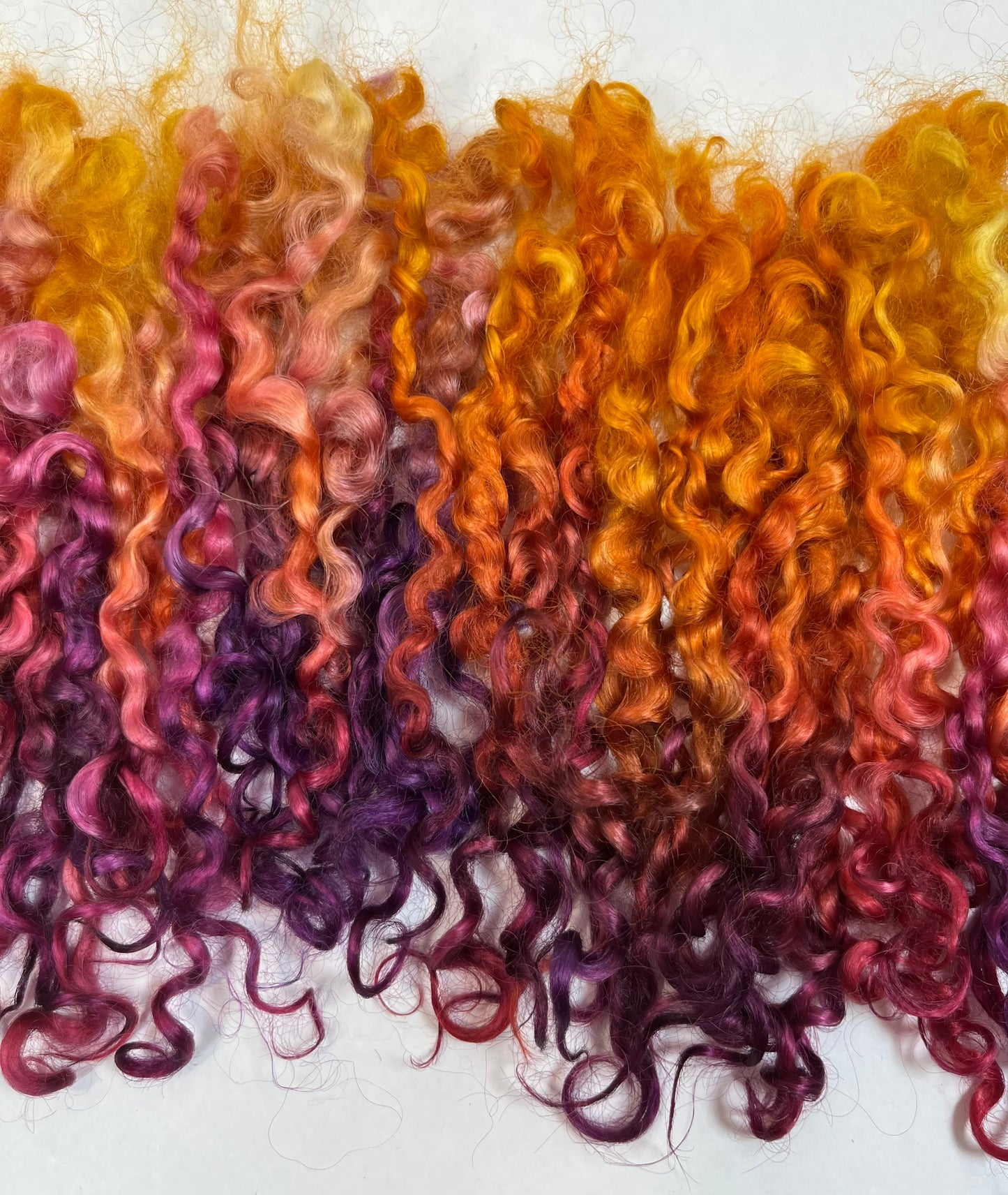 Wensleydale Locks, .7 oz, super clean, spinning, felting, fiber art, doll hair, nuno, lockspun yarn, 0715-04