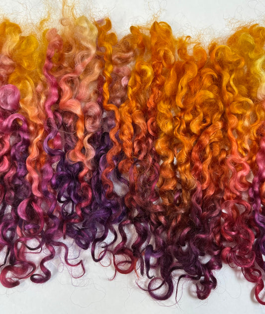 Wensleydale Locks, .7 oz, super clean, spinning, felting, fiber art, doll hair, nuno, lockspun yarn, 0715-04