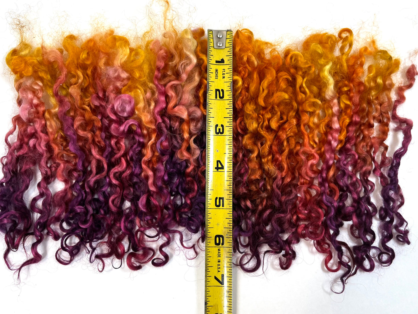 Wensleydale Locks, .7 oz, super clean, spinning, felting, fiber art, doll hair, nuno, lockspun yarn, 0715-04