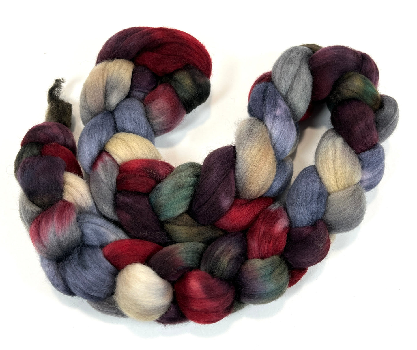 Ghoulish SC - 4 oz hand painted wool combed top, roving, spinning fiber, handspinning, felting