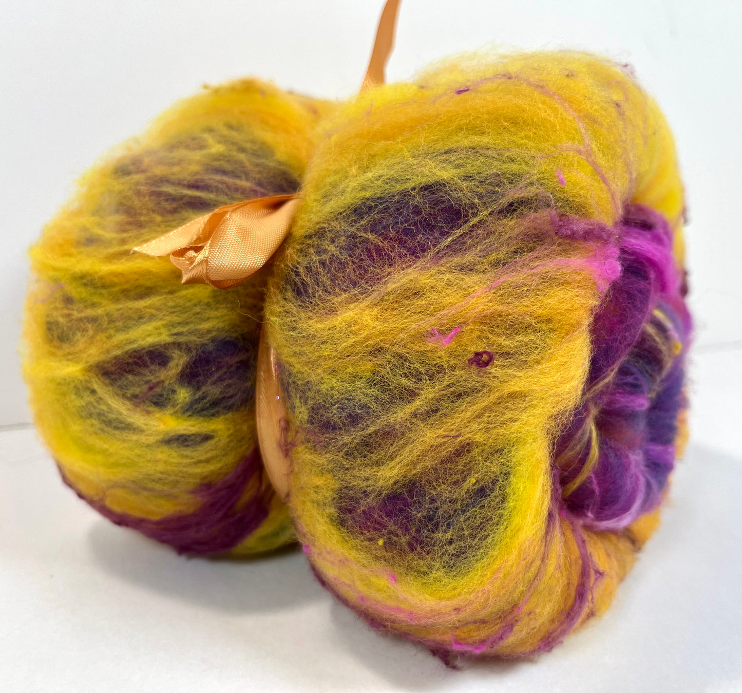 Sassy Blended Batt 0520-02 - 2.1 oz Cormo wool, silk, noils, spinning fiber, drumcarded, handspinning, nuno, felting wool