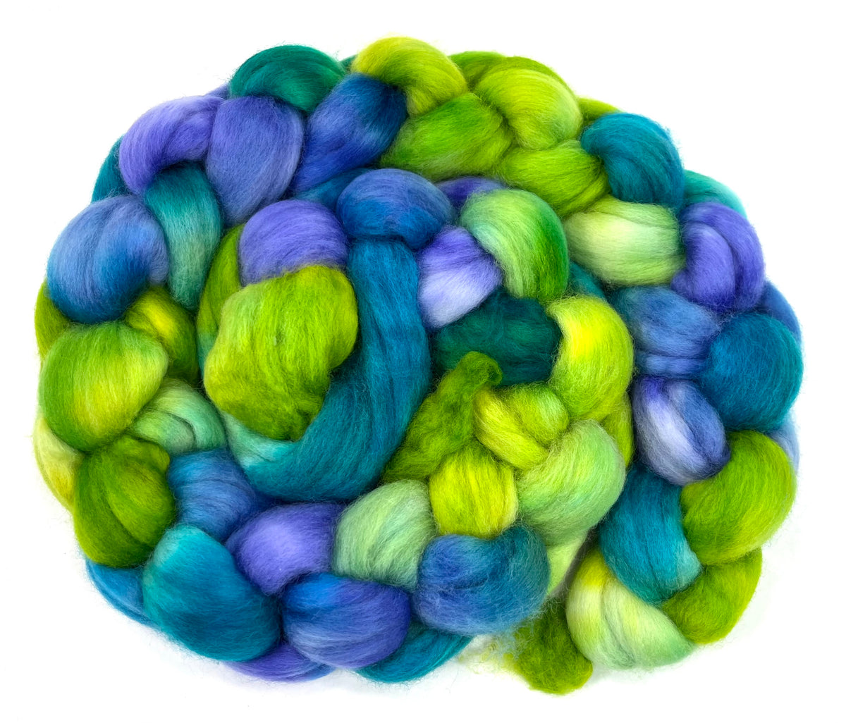 Chrysalis SC - 4 oz hand painted wool combed top, roving, spinning fiber, handspinning, felting