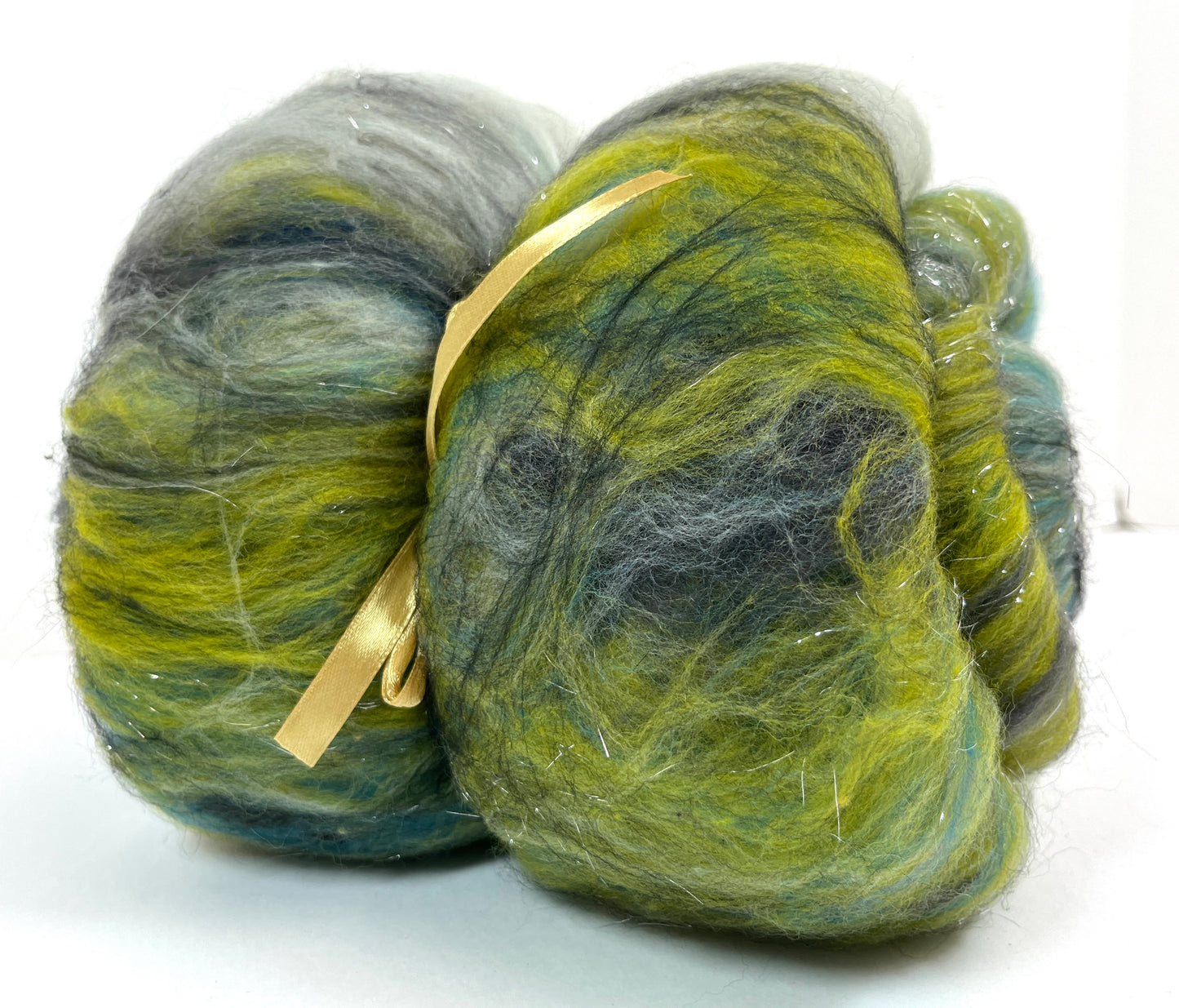 Crayon Box Batt 0601-02 - 4.6 oz Soft wool, sparkle, spinning fiber, drumcarded, handspinning, nuno, felting wool
