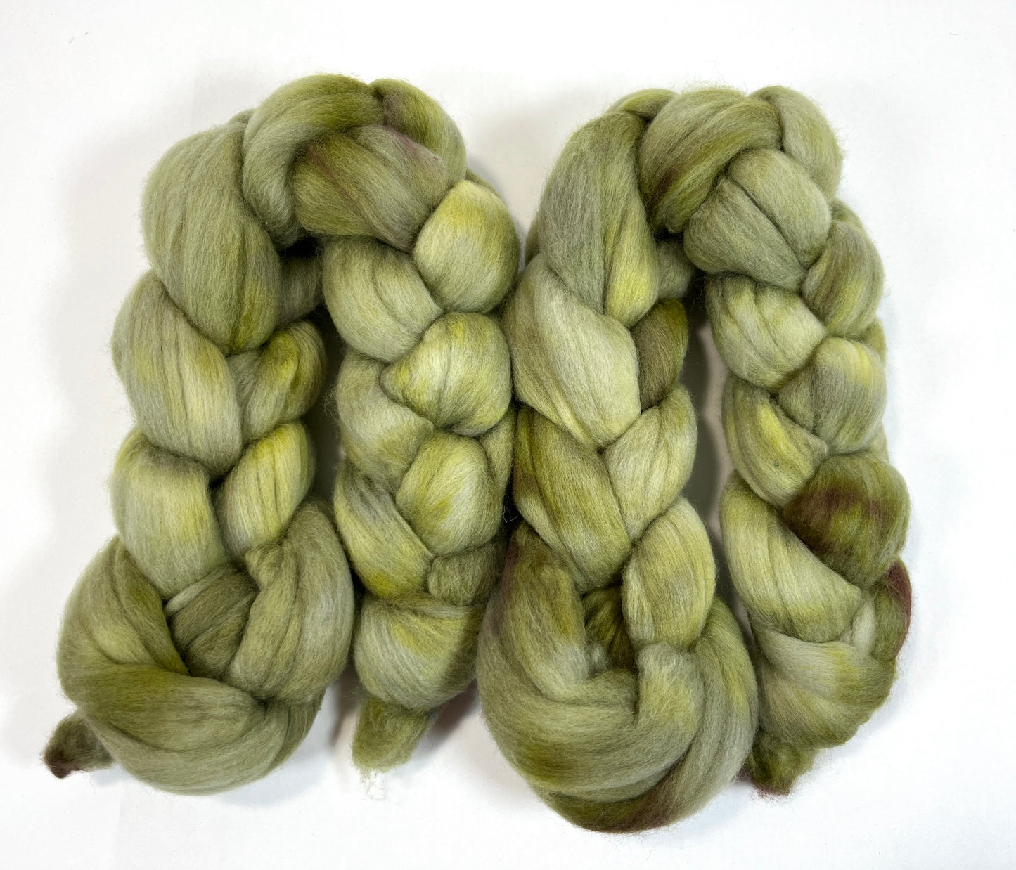 Lichen Oopsie - 4 oz Falkland Merino combed top, roving, spinning fiber, handspinning, felting, needle felting, weaving supplies
