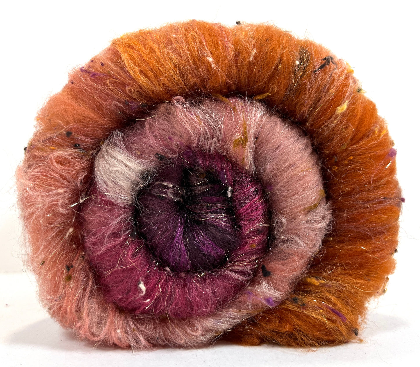 Rowena Gradient Batt 0815-02 - 2.4 oz Polwarth wool, silk, noils, spinning fiber, handspinning, nuno, felting wool, weaving, spindle