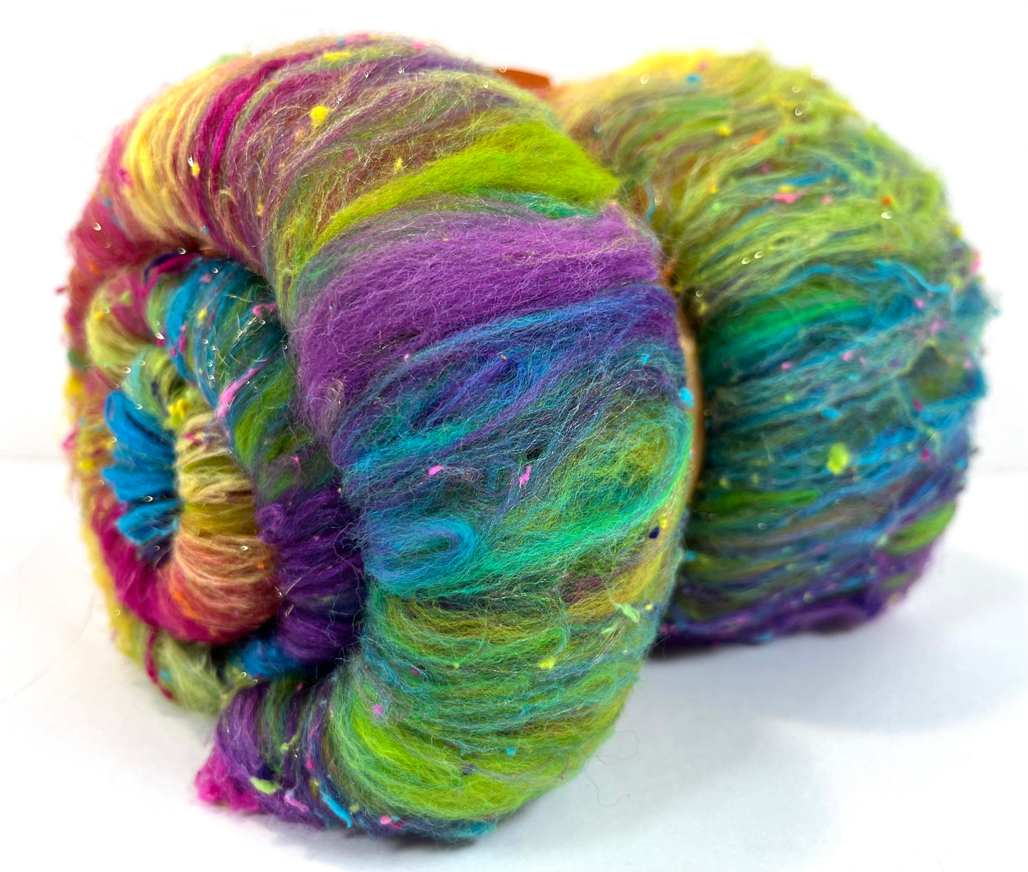 Tie Dye SC Batt 0508-02 - 3 oz Polwarth wool, silk, noils, spinning fiber, drumcarded, handspinning, nuno, felting wool (Copy)