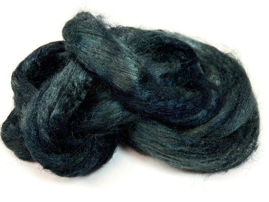 Tussah Silk - Sea Cave - hand dyed, nuno felting, spinning fiber, art yarn, handspinning, felting fiber, corespinning, roving, 1101-08