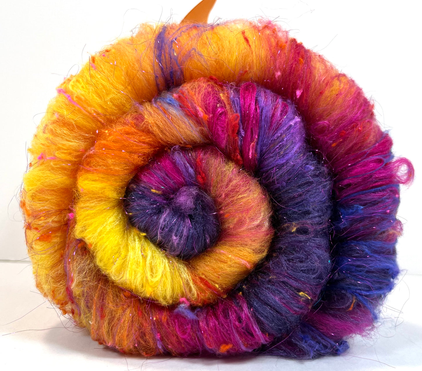 Sassy SC Batt 0504-01 - 2.9 oz Polwarth wool, silk, noils, spinning fiber, drumcarded, handspinning, nuno, felting wool