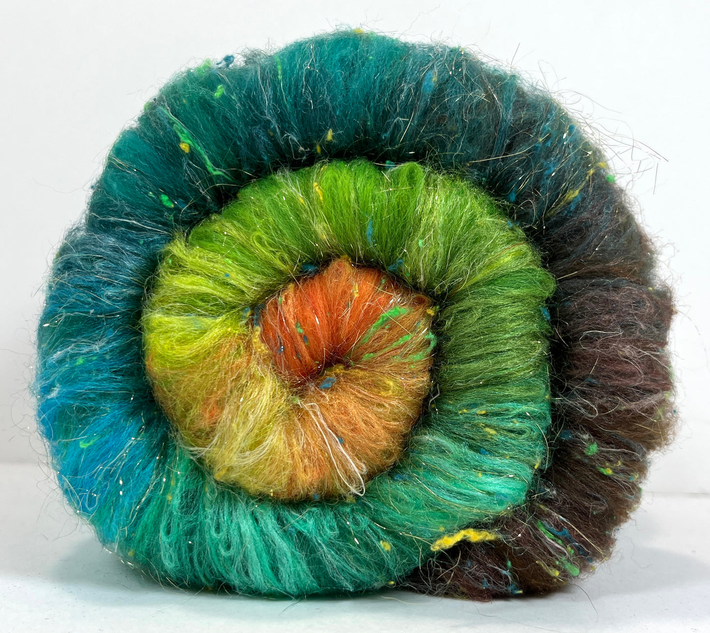 Sea Witch Gradient Batt 0905-01 - 2.7 oz Polwarth wool, silk, hemp, noils, spinning fiber, handspinning, nuno, felting wool, weaving, spindle