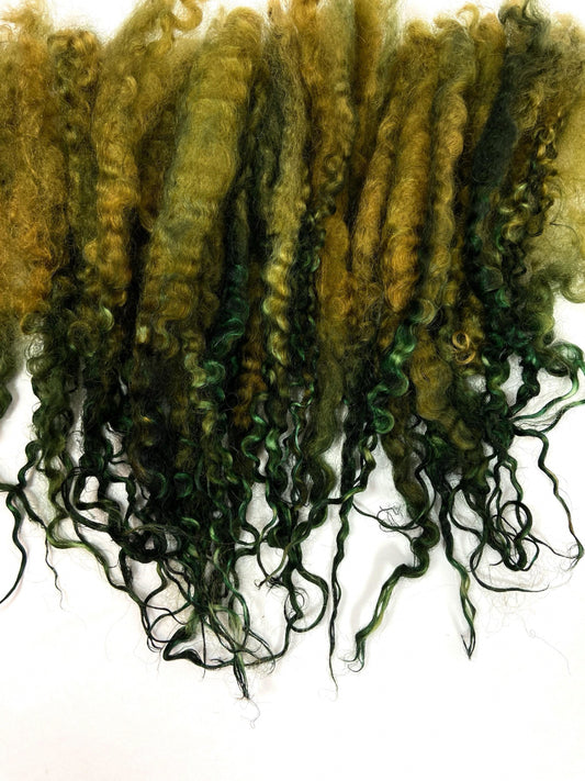 Teeswater LONG locks, 10 inches, 1023-03, separated, super clean, spinning, felting, fiber art, doll hair, wool locks, reroot