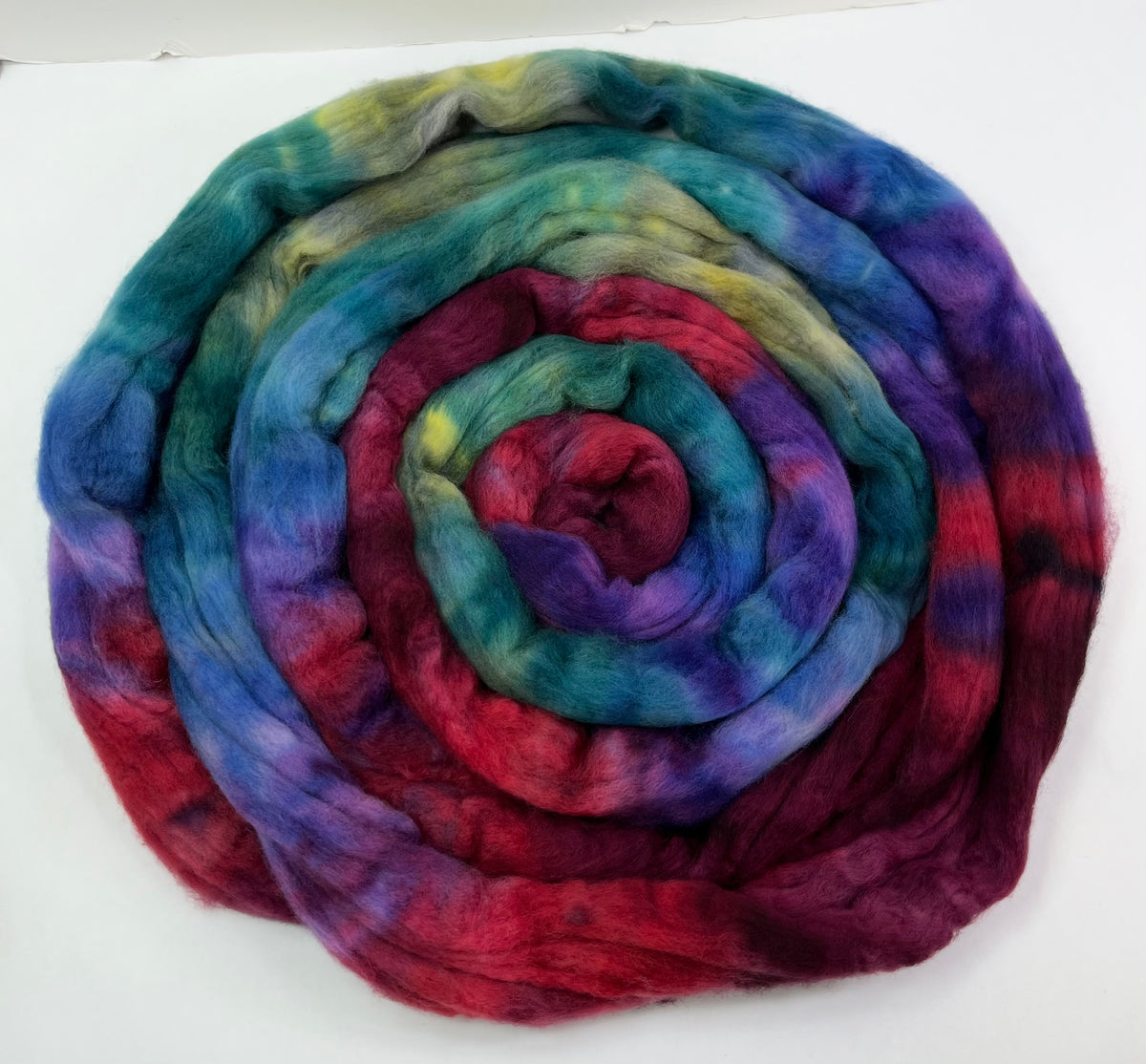 Madeline SC - 4 oz hand painted wool combed top, roving, spinning fiber, handspinning, felting