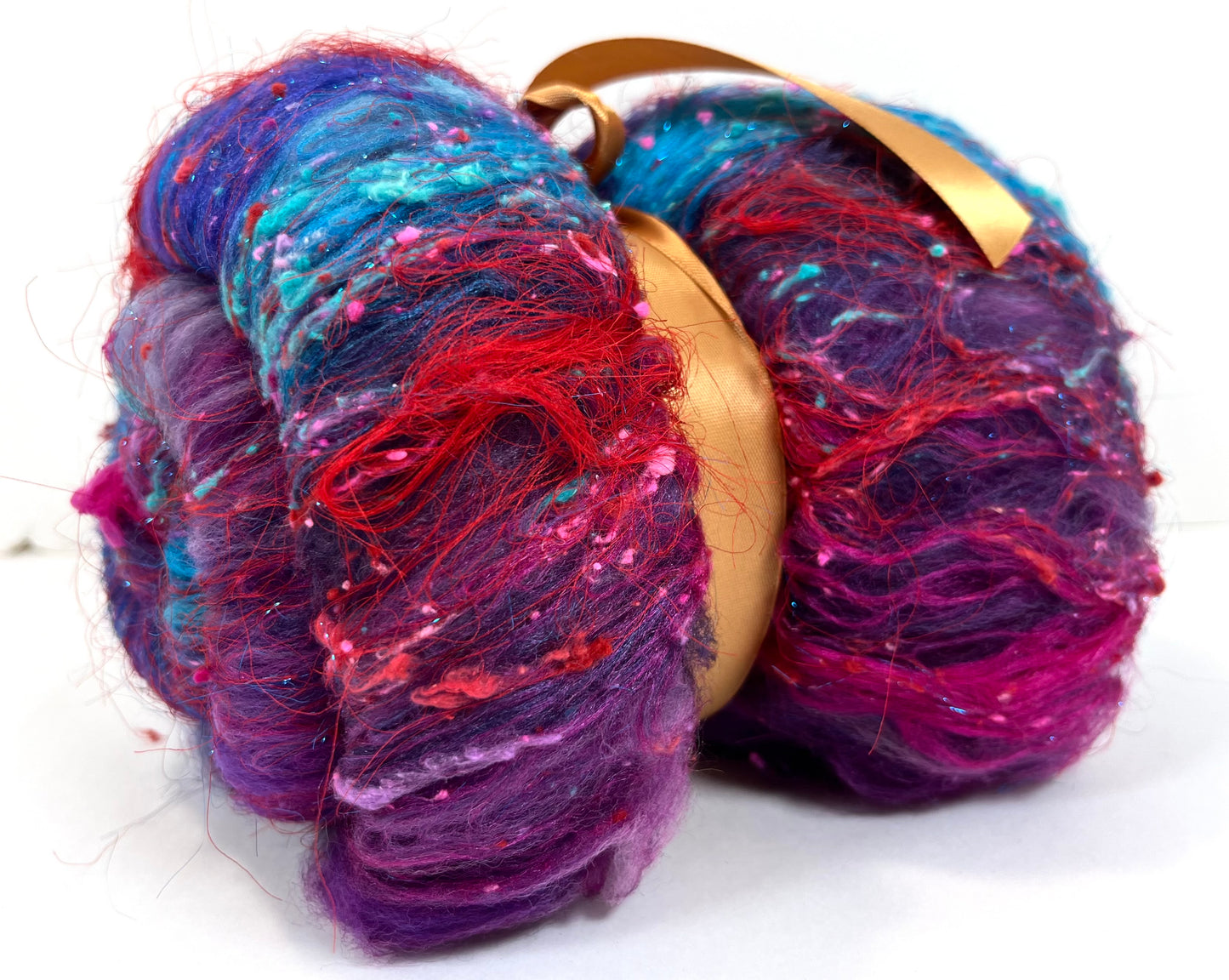 Midnight Fantastic Batt 0501-02 - 2.8 oz Cormo wool, silk, noils, spinning fiber, drumcarded, handspinning, nuno, felting wool