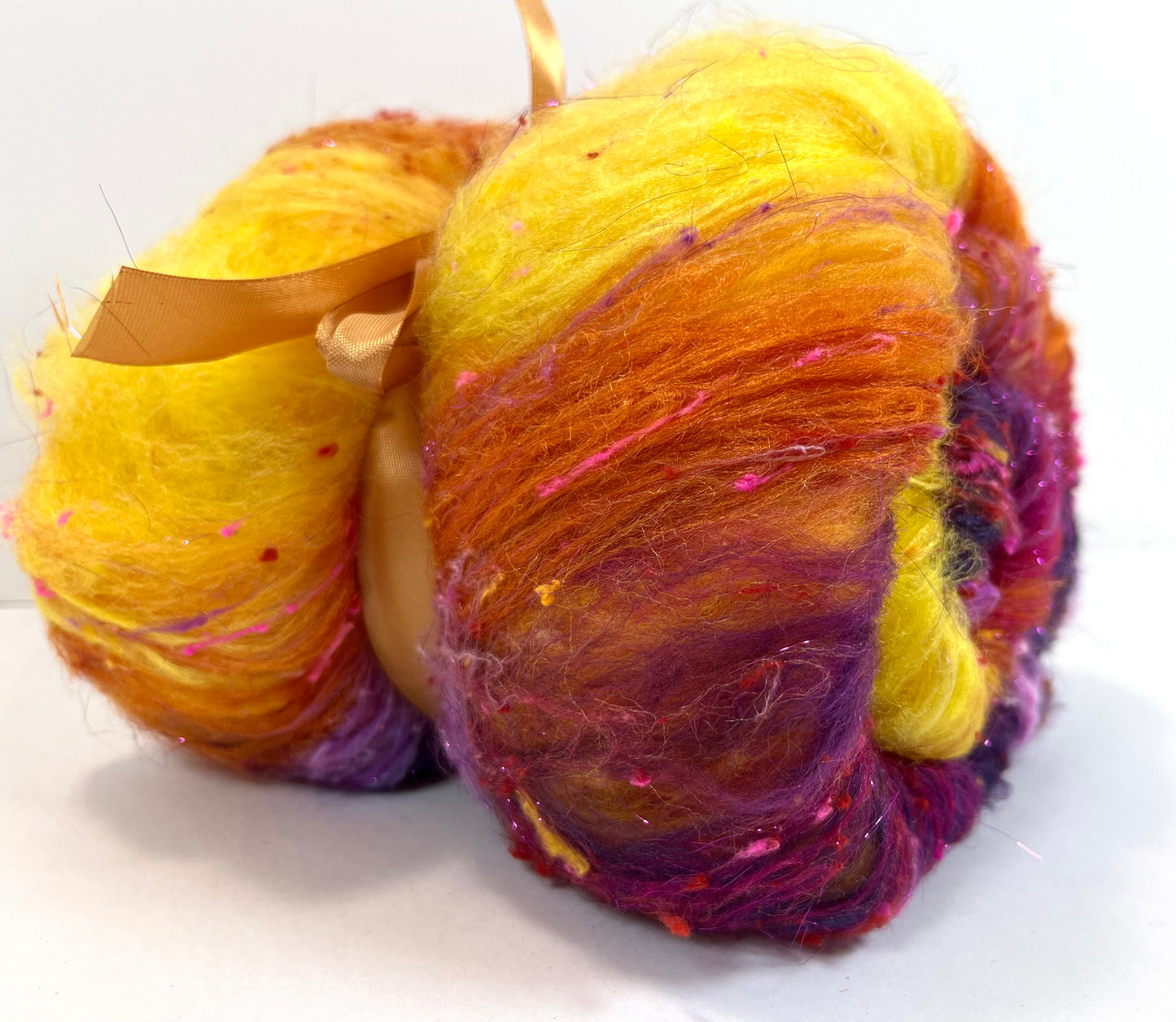 Sassy SC Batt 0504-03 - 2.9 oz Polwarth wool, silk, noils, spinning fiber, drumcarded, handspinning, nuno, felting wool