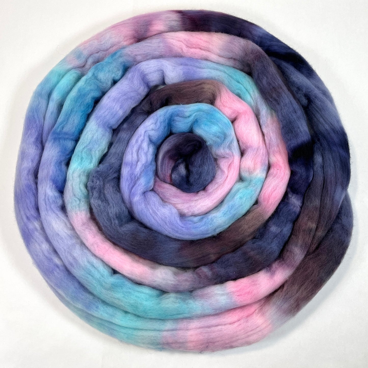 Mystique SC - 4 oz hand painted wool combed top, roving, spinning fiber, handspinning, felting