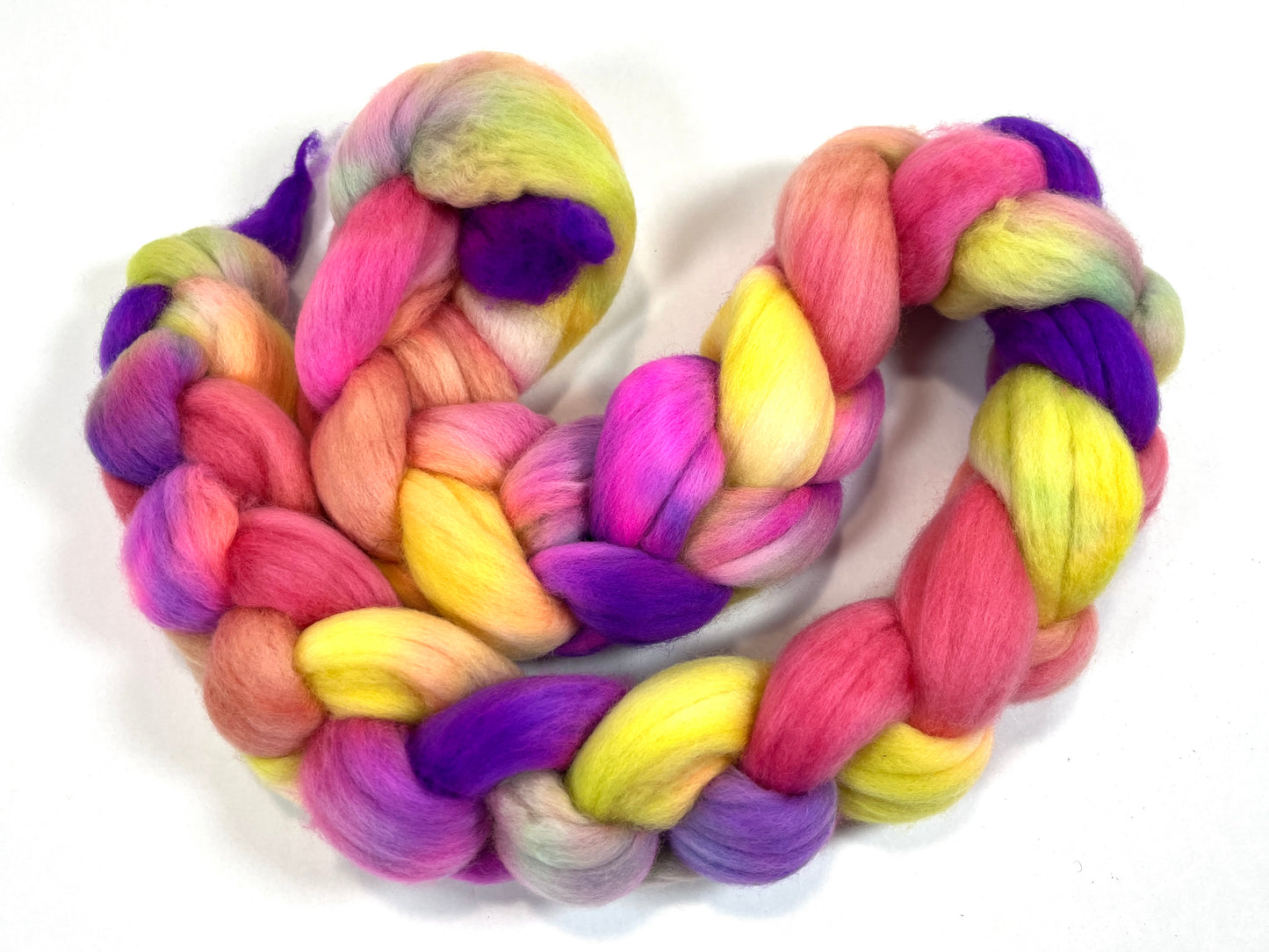 Cindy Lou SC - 4 oz hand painted wool combed top, roving, spinning fiber, handspinning, felting